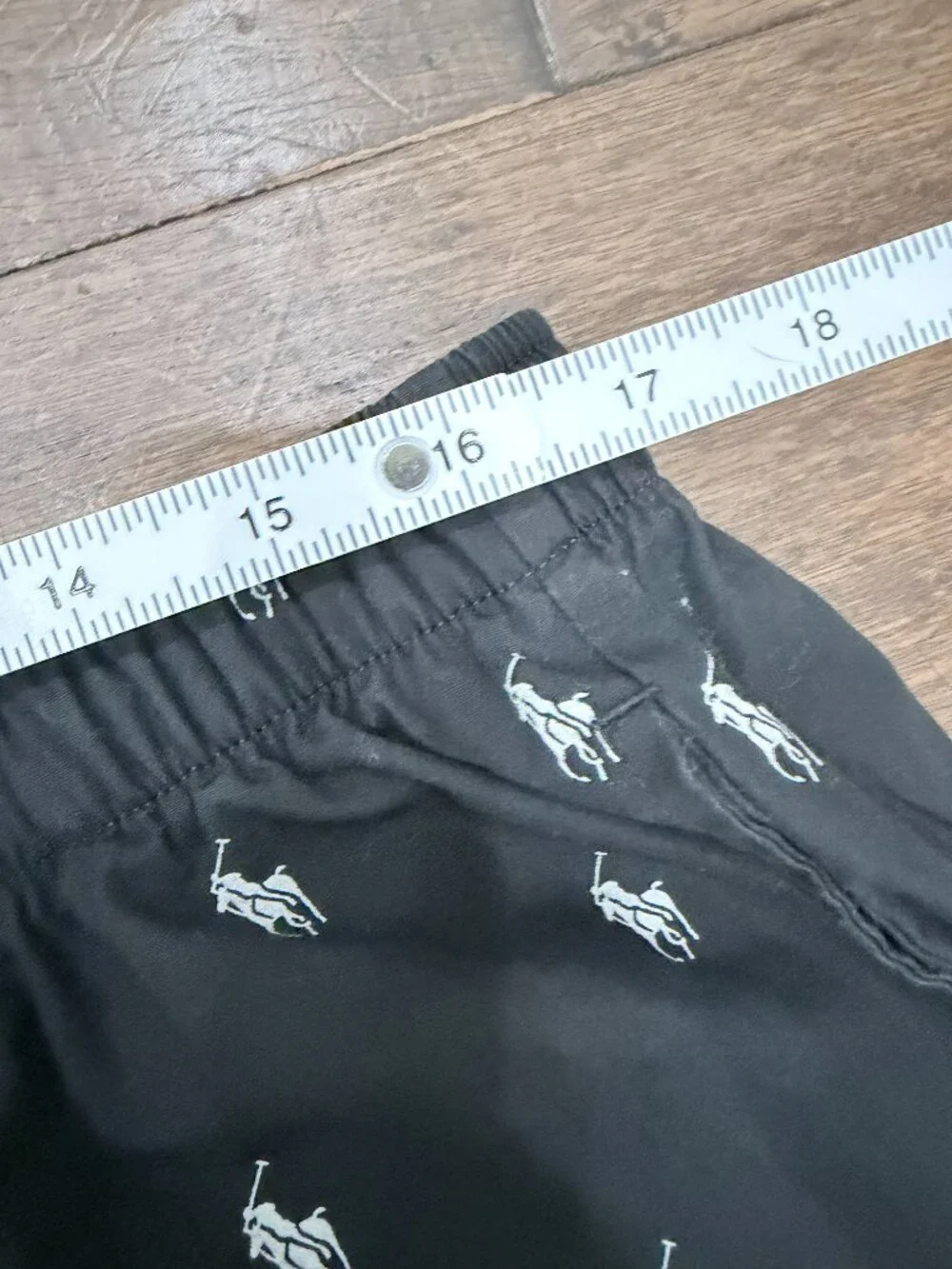 Polo Ralph Lauren Mens XL Pajama Lounge Pants Black Pony Logo Print 100% Cotton